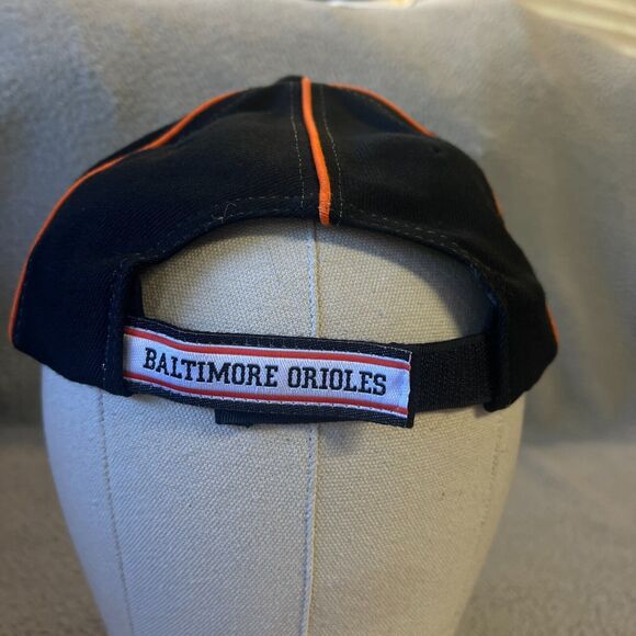 Vintage Baltimore Orioles Hat Strapback Cap Mens White Wool Blend Y2K - Picture 3 of 5